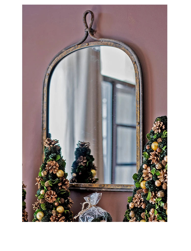 VILZSTUDIOS Huohan retro fake window decoration French wall-mounted mirror floor-to-ceiling fitting entrance living room fireplace mirror B