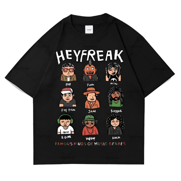 Cartoon Pattern Loose Casual T-Shirt