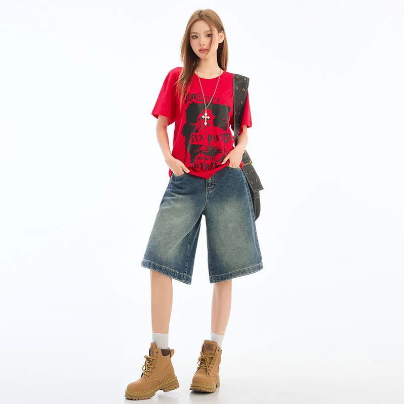 VILZSTUDIOS High Waisted Vintage Washed Denim Jeans
