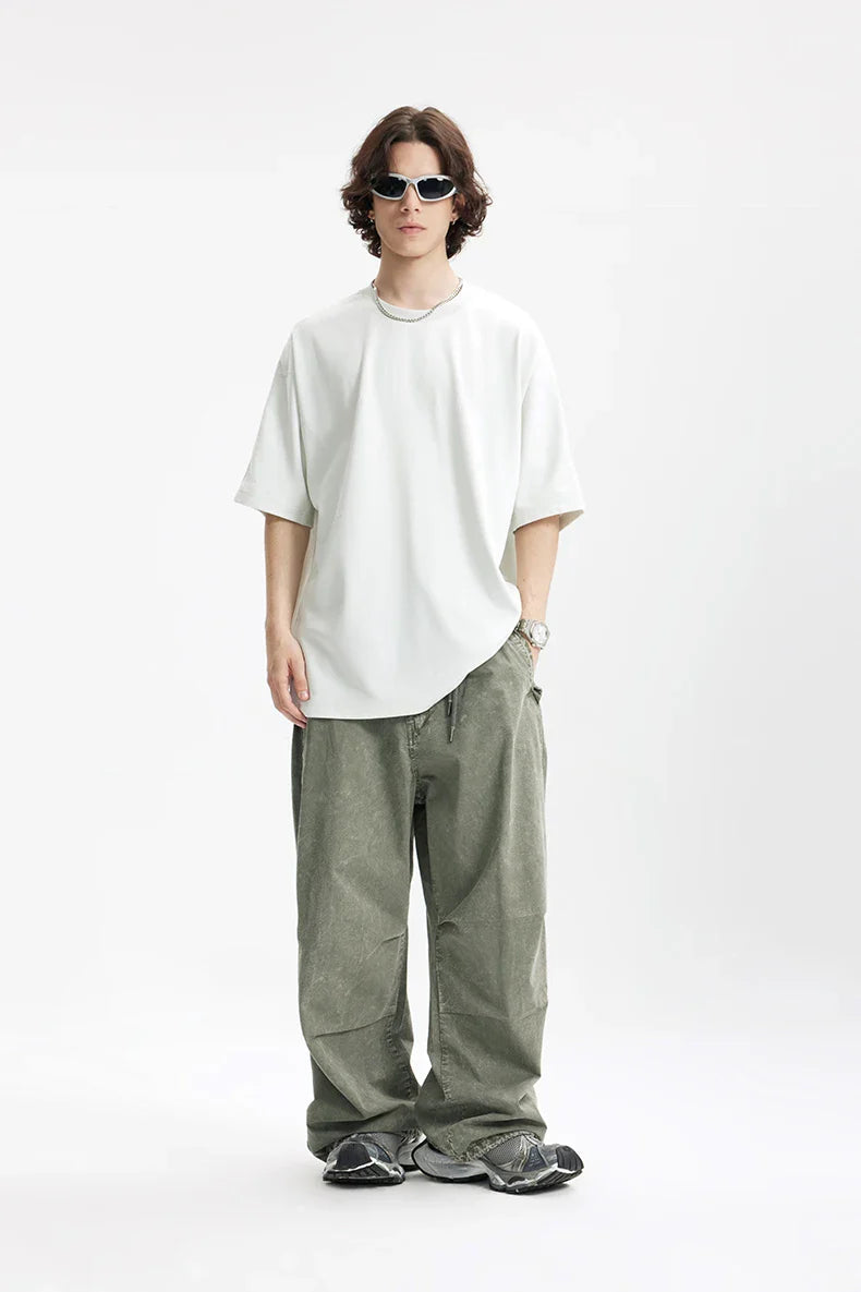 VILZSTUDIOS Heavy Washed Straight Leg Pants
