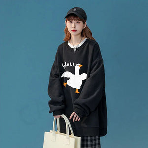 VILZSTUDIOS Cute Oversized Kawaii Duck Hoodie