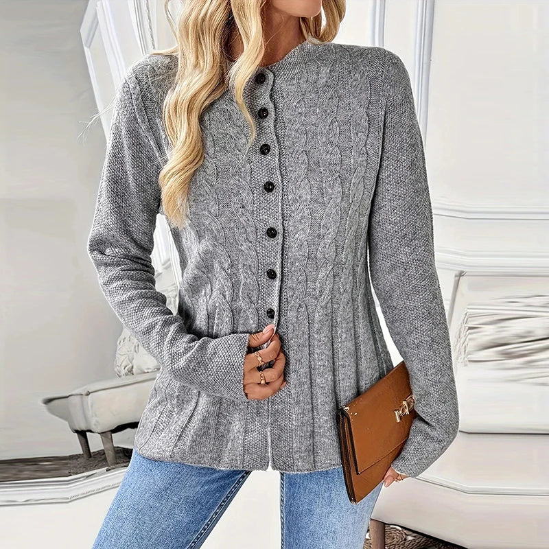 VILZSTUDIOS Stylish Gray Knitted Cardigan