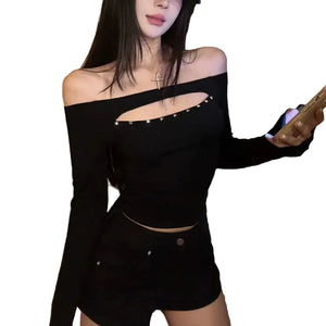 VILZSTUDIOS Sexy Hollow Out Crop Top