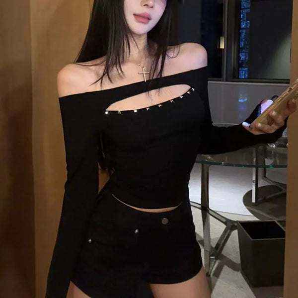 Sexy Hollow Out Crop Top