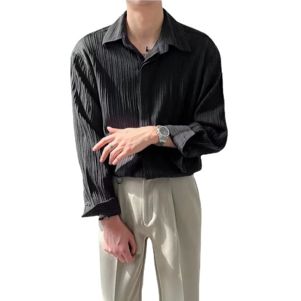 Smooth Black White Long Sleeved Shirt