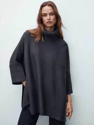 VILZSTUDIOS Double-Sided Shawl Knitted Sweater