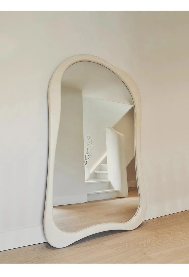 VILZSTUDIOS online celebrity Clothing store Cream Style Dressing Mirror High Definition Hall Bedroom Against The wall Floor-Standing Mirror