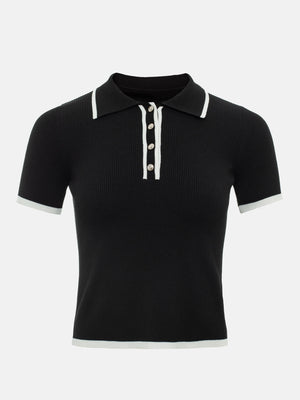 VILZSTUDIOS Chic Slim Fit Knit T-shirt