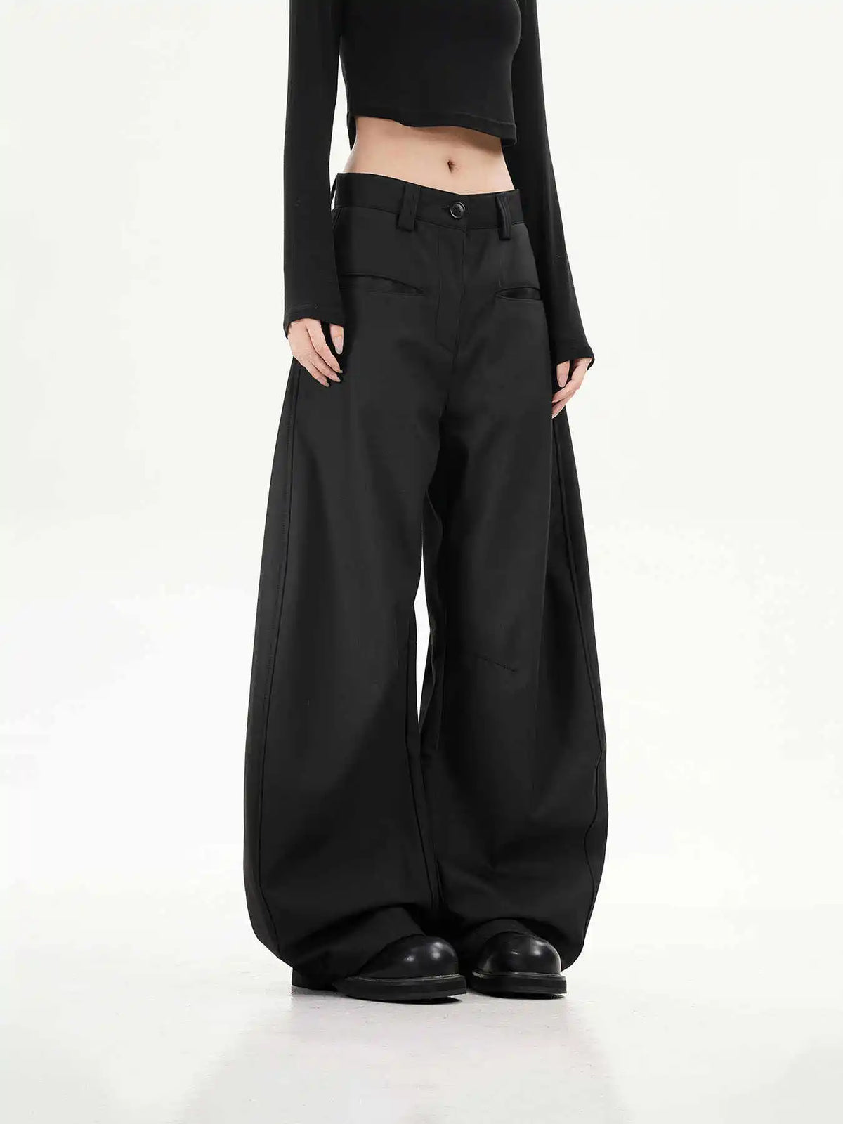 VILZSTUDIOS Vintage Black Gothic Wide Pants