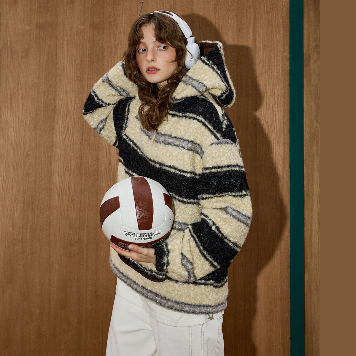 VILZSTUDIOS Retro Striped Hoodie