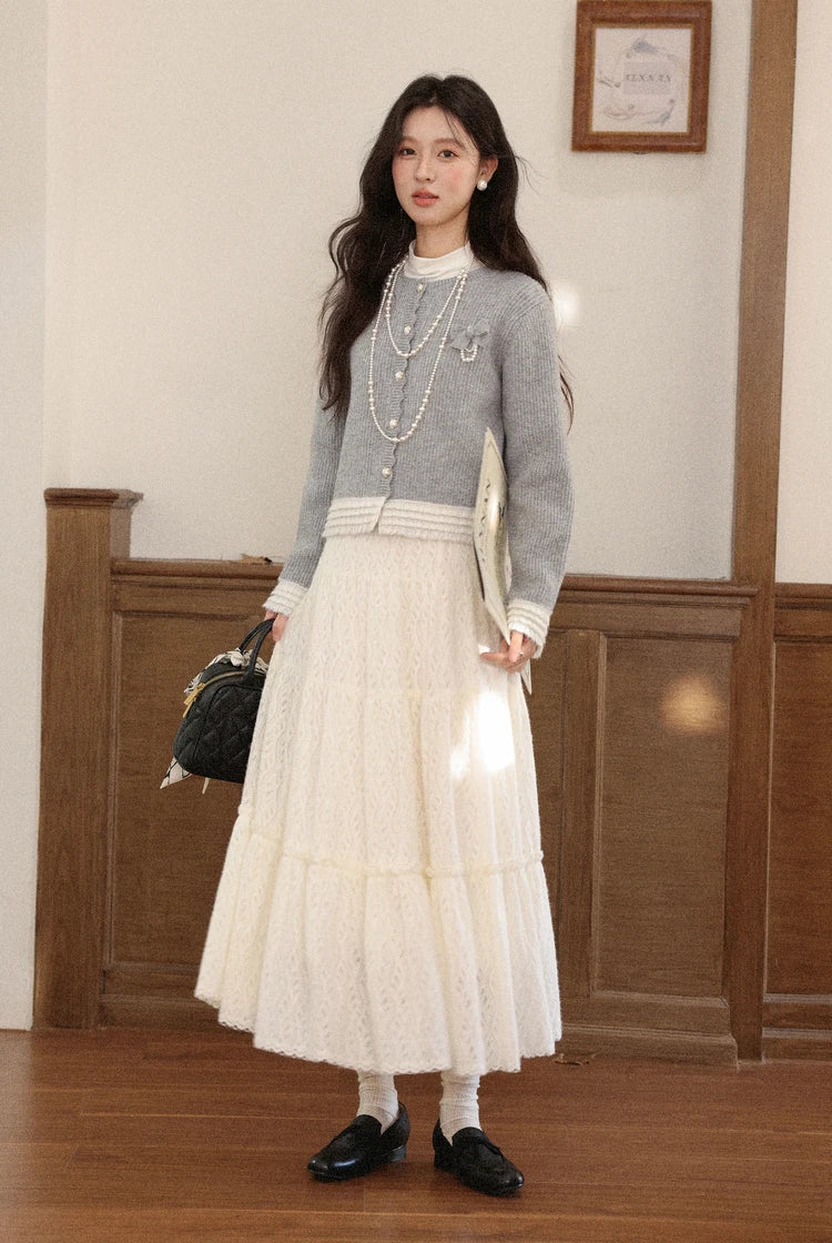 VILZSTUDIOS Chic Woolen Knitted Cardigan