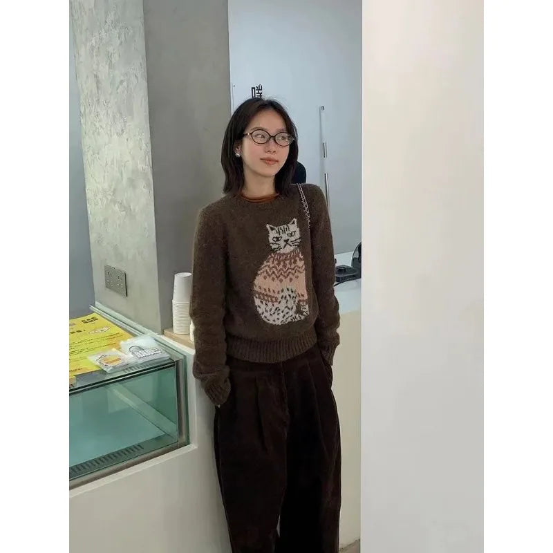 VILZSTUDIOS Grumpy Cat Vintage Knitted Sweater