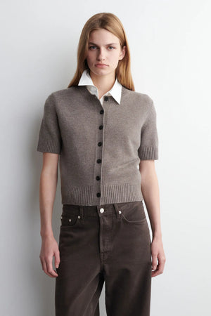 VILZSTUDIOS Short Sleeve Style Knitted Cardigan