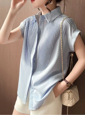 VILZSTUDIOS Elegant Pleated Shirt