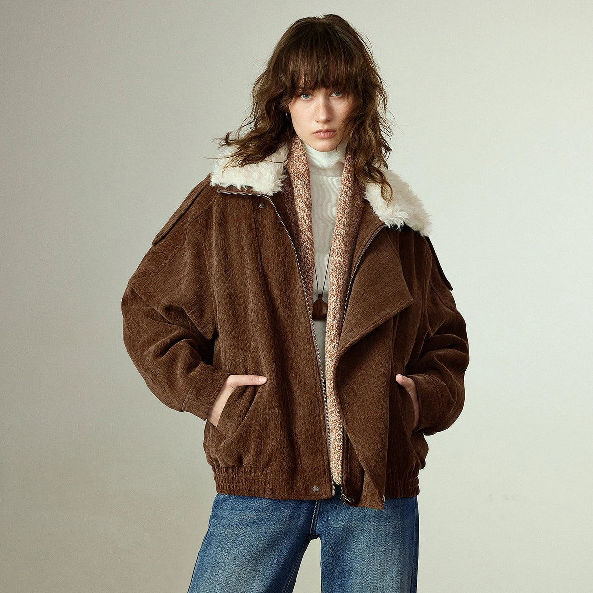 VILZSTUDIOS Retro Chenille Padded Jacket