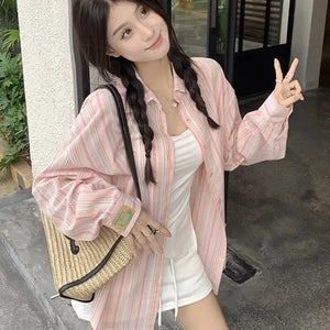 VILZSTUDIOS Wild Oversized Striped Shirt