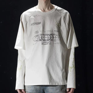 VILZSTUDIOS High Quality Patchwork Long Sleeve T-Shirt