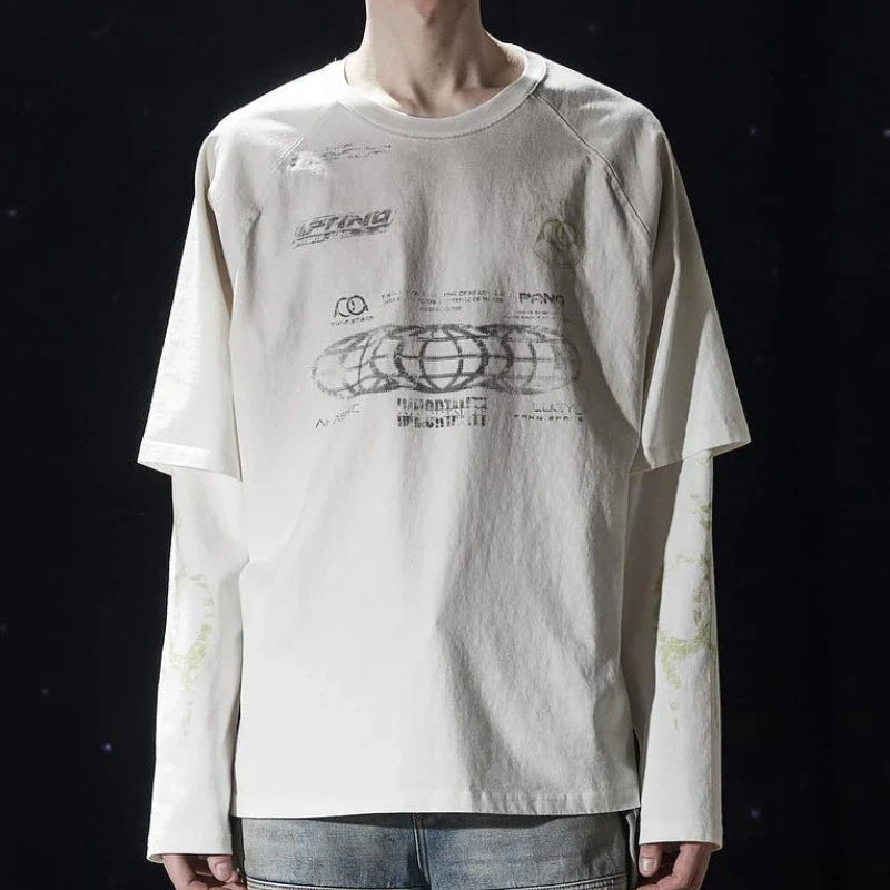 VILZSTUDIOS High Quality Patchwork Long Sleeve T-Shirt
