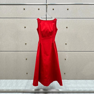 VILZSTUDIOS Elegant Backless Belted Slim Dress