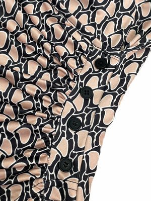 VILZSTUDIOS Floral Print Ruffled Sleeveless Bodycon Dress