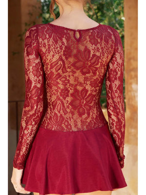VILZSTUDIOS Red Lace A-Line Dress Clubwear
