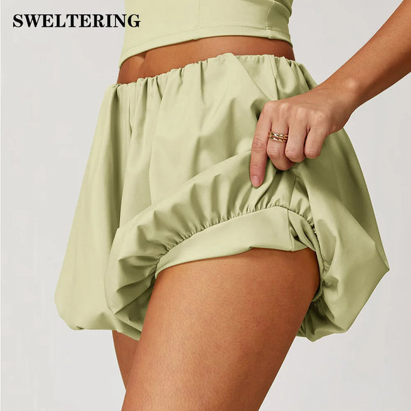 High Waist Sun Protection Yoga Shorts