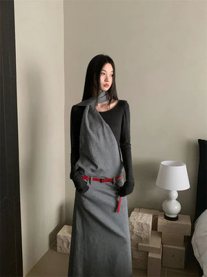 VILZSTUDIOS Designer Long Sleeve Maxi Dress