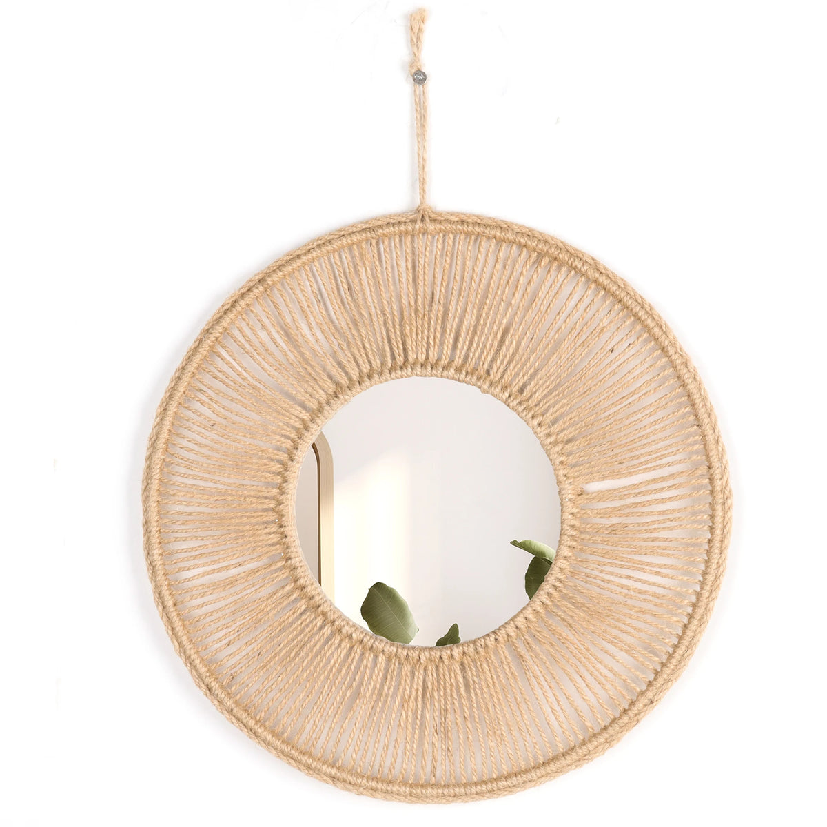 VILZSTUDIOS Handmade hemp rope mirror decoration mirror living room background decoration hallway shopping mall famous hotel wall decor