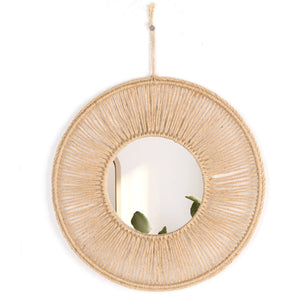 VILZSTUDIOS Handmade hemp rope mirror decoration mirror living room background decoration hallway shopping mall famous hotel wall decor