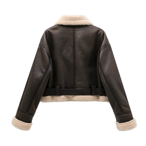 VILZSTUDIOS Thick Warm Faux Shearling Jacket