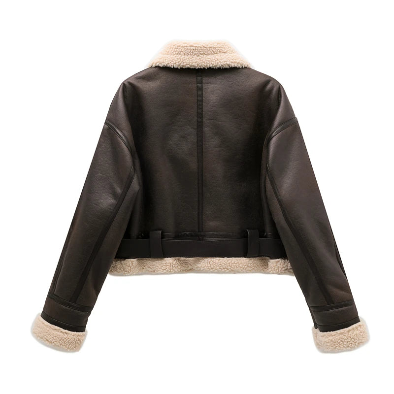 VILZSTUDIOS Thick Warm Faux Shearling Jacket