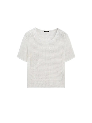 VILZSTUDIOS Hollow Knitted Short Sleeved T-Shirt