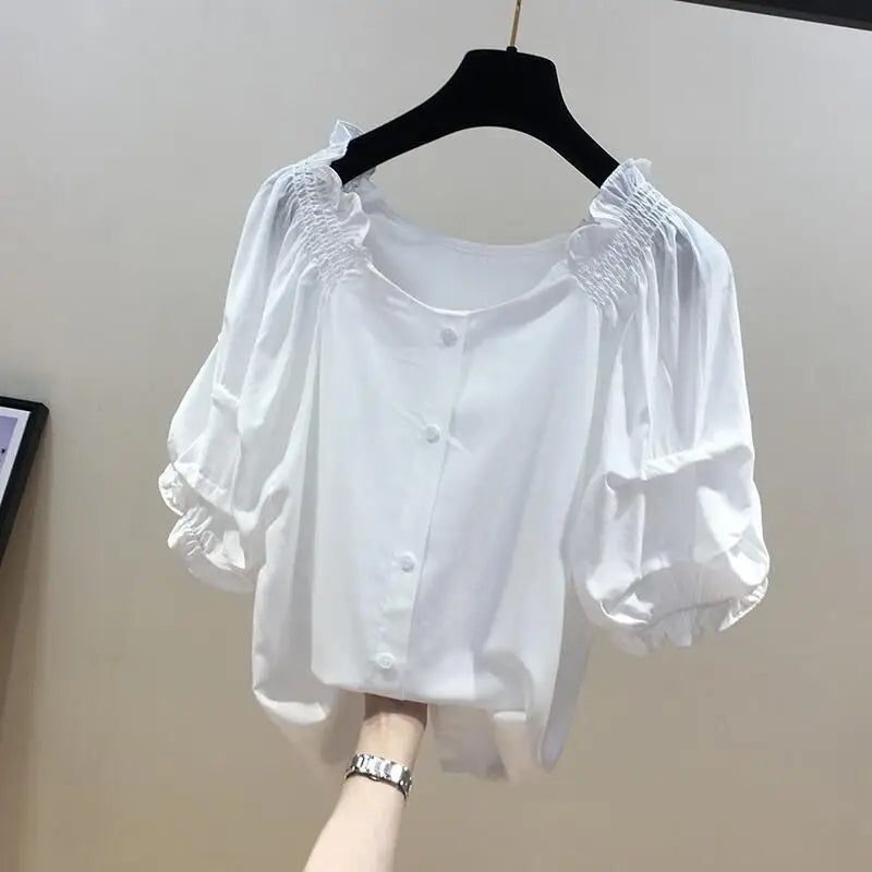 VILZSTUDIOS Chic Off-Shoulder Chiffon Blouse