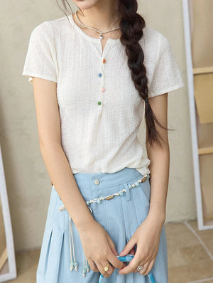 VILZSTUDIOS Short Sleeved Knitted T-Shirt