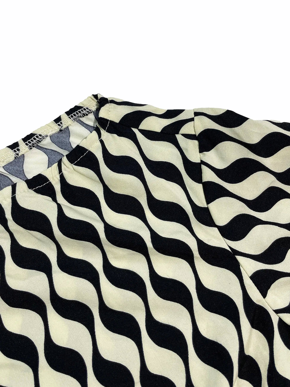 VILZSTUDIOS Striped Print Off-Shoulder Dress with Lantern