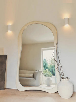 VILZSTUDIOS online celebrity Clothing store Cream Style Dressing Mirror High Definition Hall Bedroom Against The wall Floor-Standing Mirror