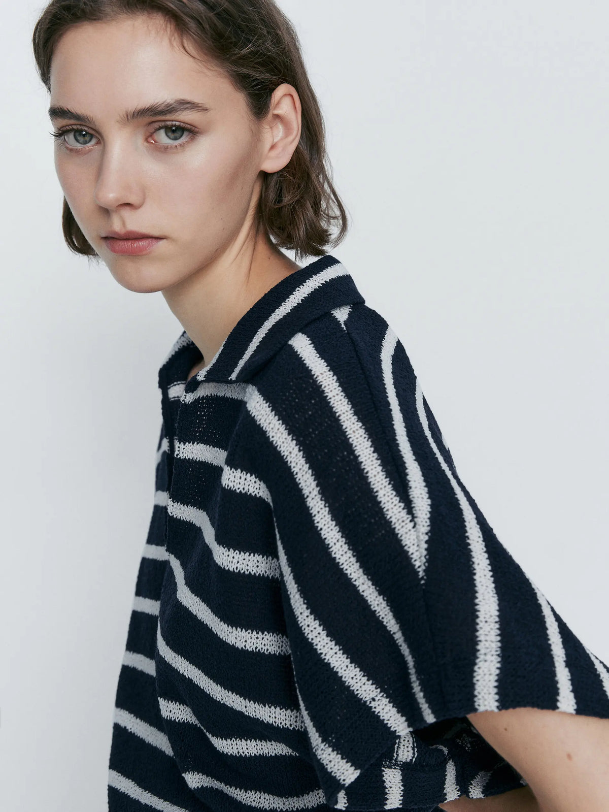 VILZSTUDIOS Casual Striped Polo T-Shirt