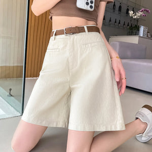 VILZSTUDIOS High Waist Wide Leg Linen Shorts