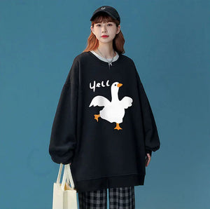 VILZSTUDIOS Cute Oversized Kawaii Duck Hoodie