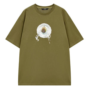 VILZSTUDIOS Sweet Printed Casual Short Sleeve T-Shirt
