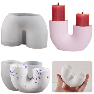 VILZSTUDIOS Modern Silicone Candle Holder Casting Mold