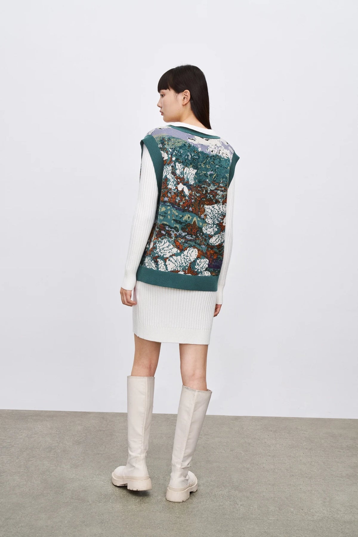 VILZSTUDIOS Multicolor Sleeveless Knitted Vest