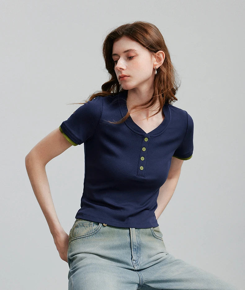 VILZSTUDIOS Stylish Casual Short Sleeve T-Shirt