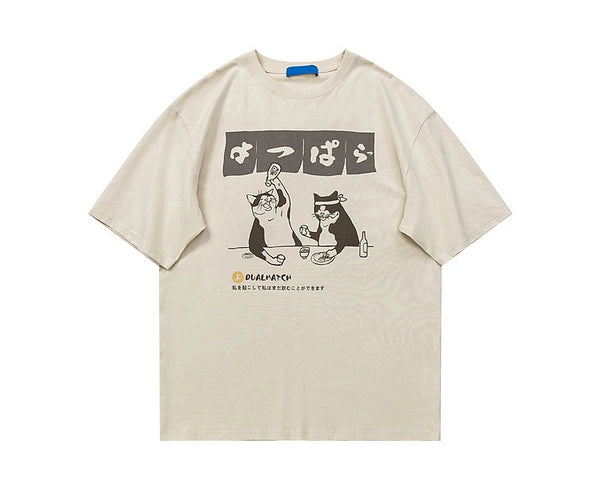 Japanese Cartoon Cats T-Shirt