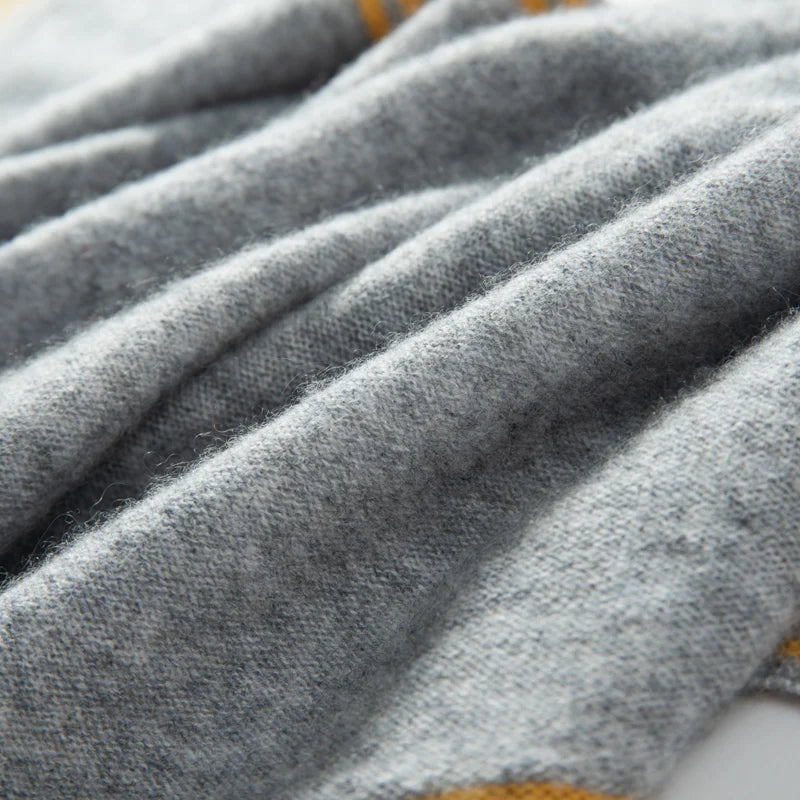 VILZSTUDIOS High Quality Autumn Winter Women 100% Cashmere Scarves 2025 NoveltyTriangular  Knitted Warm Female Scarf Shawl130*35