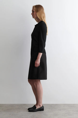 VILZSTUDIOS Basic Black Wool Blend Knit Sweater