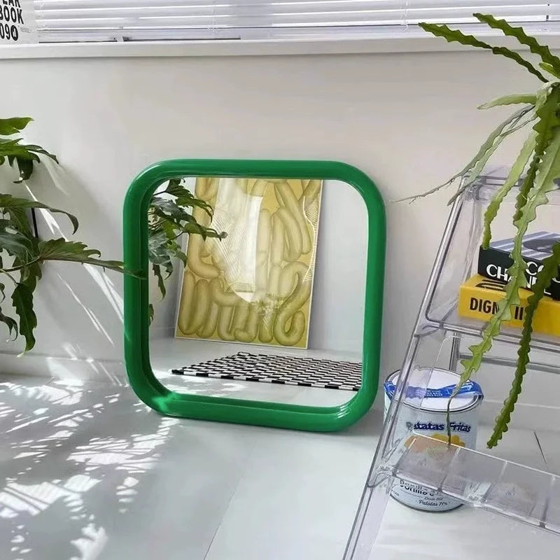 VILZSTUDIOS Decorative Wall Mirror Stainless Steel Framed Mirror Modern Wall Mounted Vanity Mirror for Bathroom