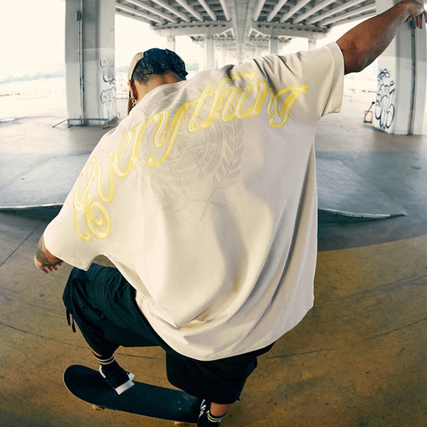 Oversize Sleeve Printed T-Shirt