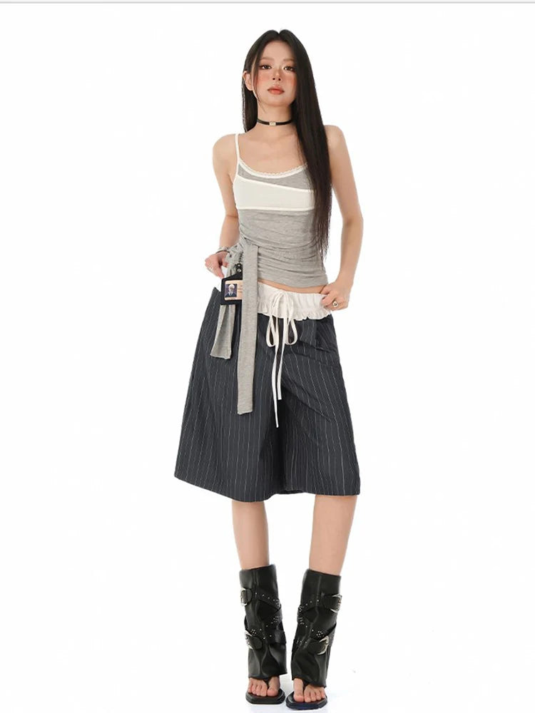 VILZSTUDIOS Elastic Waist Loose Summer Sports Pants