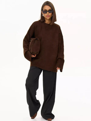 VILZSTUDIOS Brown Oversize Horn Cuff Sweater